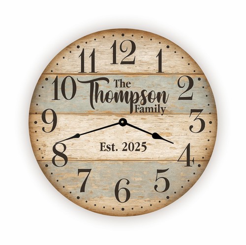 Personalized round rustic - round,