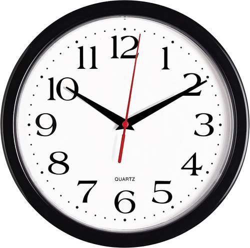 Black wall clock - wall,