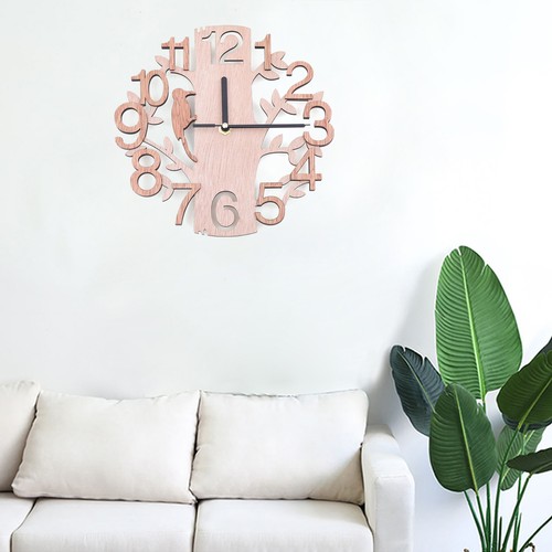 Wooden wall clock - wooden,