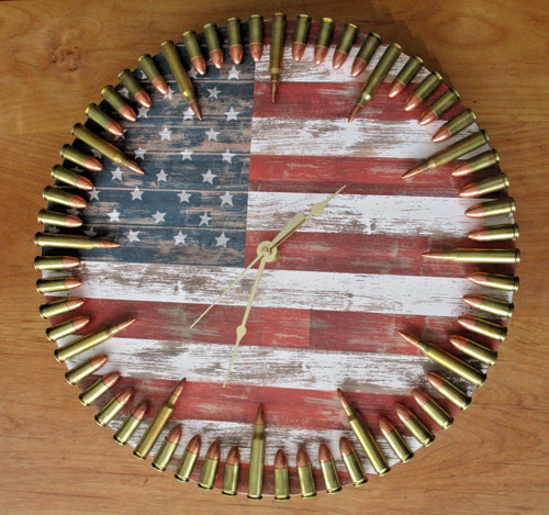 American flag bullet - american, clock