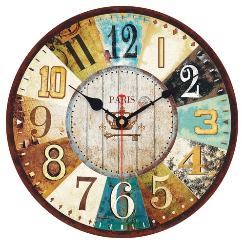 Inch wooden wall clock - wall,