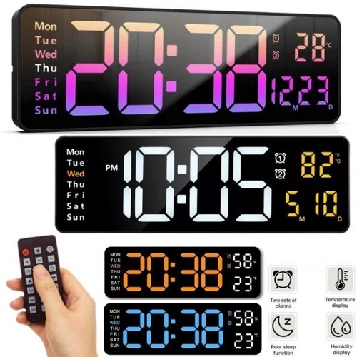 Big digital led clock - big, wall