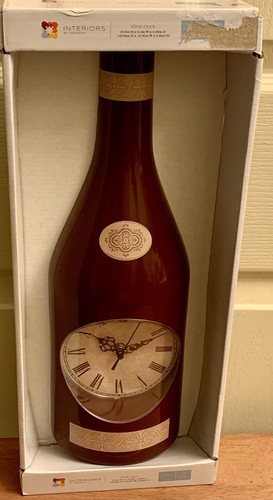 Wine bottle shaped - clock,,