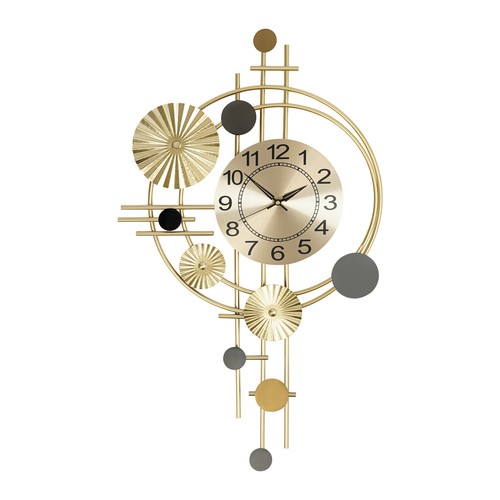 Modern gold wall clock - gold,