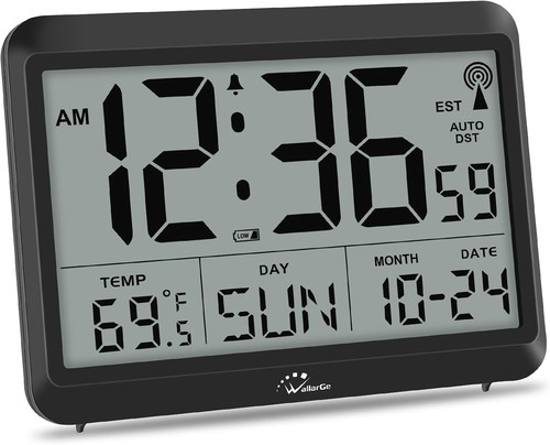 Atomic digital wall clock - wall,
