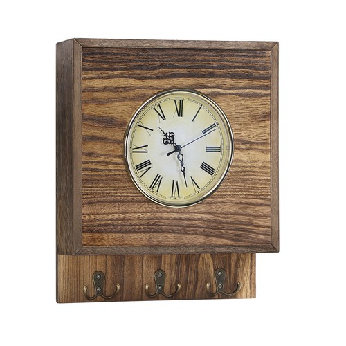 Rustic wooden wall clock - rustic,