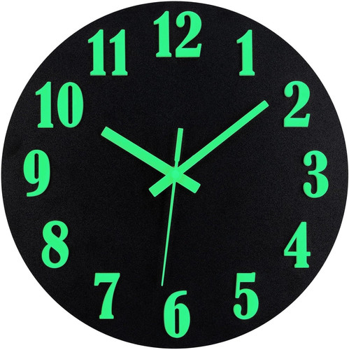 Wall clock large luminous - clock,