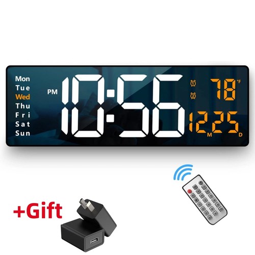 Led wall clock with - wall, 16"