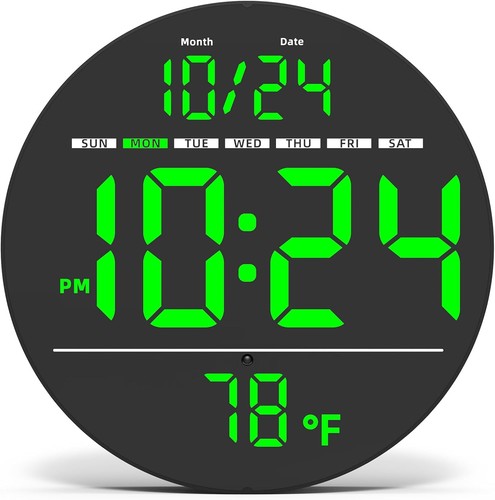 Digital wall clock with - digital,