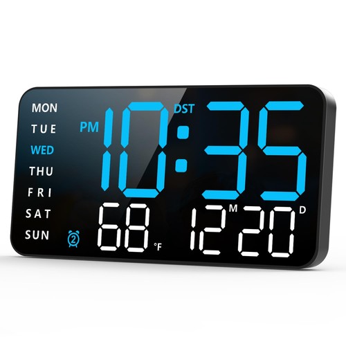 Blue digital led - led, clock