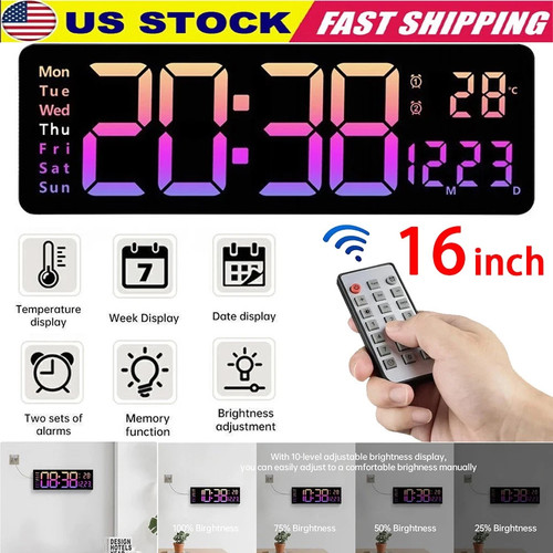 16inch big digital - 16inch, clock