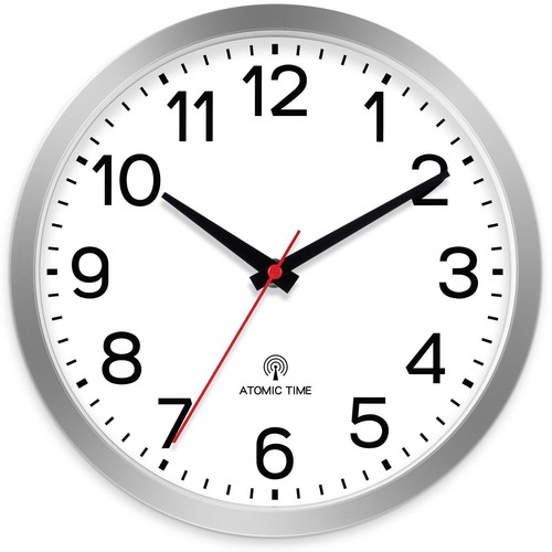 Silver inch wall clock - 10,