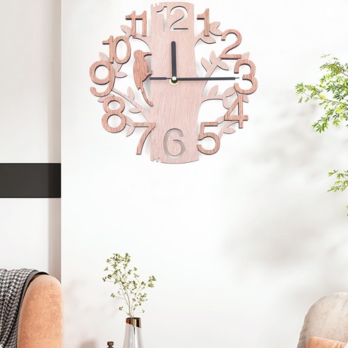 Wooden wall clock - wooden,
