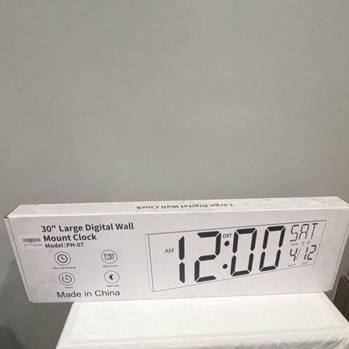 Digital wall mount clock - 30",